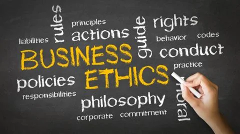 Business ethics chalk drawing Stock Illustration
