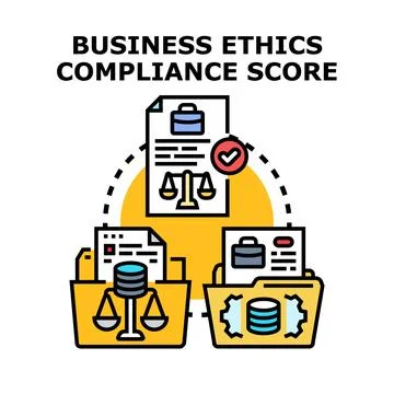 Business ethics compliance score checking process Stock Illustration