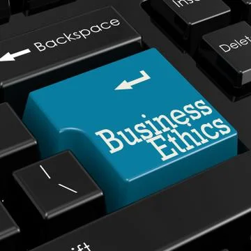 Business ethics concept 3D Render Stock Illustration
