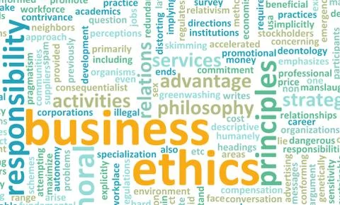 Business ethics Illustrazione stock