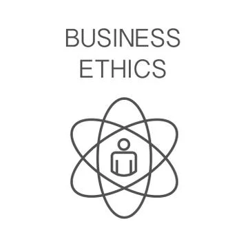 Business Ethics Solid Icon with people sharing ideas. Stock Illustration