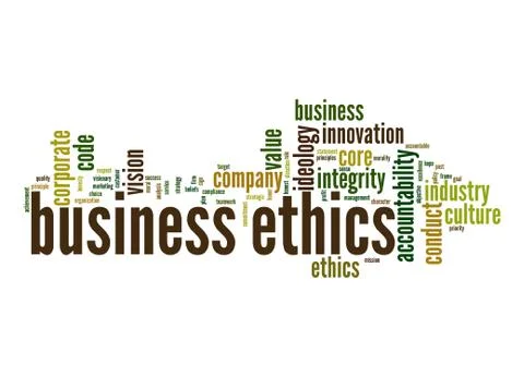 Business ethics word cloud Stock Illustration