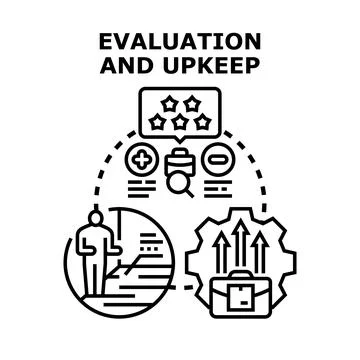 Business evaluation and upkeep concept vector illustration イラスト素材