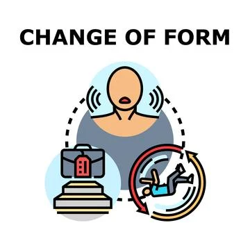 Business evolution process involving change and communication Stock Illustration