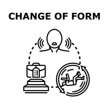 Business evolution process involving change and communication Stock Illustration