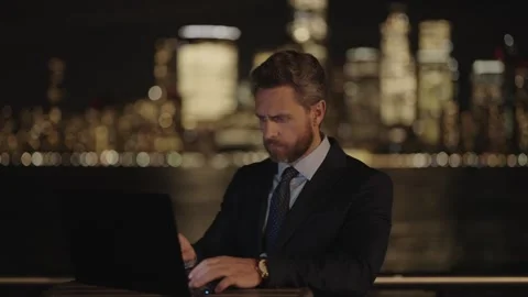 Business executive remote working. Having virtual meeting. Freelancer developer 스톡 동영상 297576899