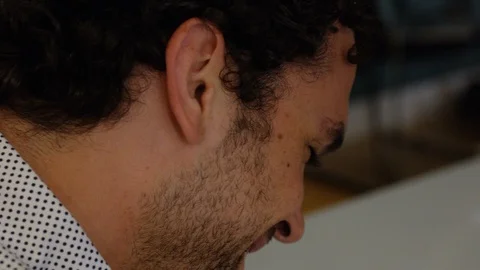 Business executive smiling while talking in office Stock Footage 93526195