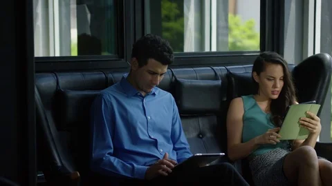 Business executives using digital tablet in office Stock Footage 75451472