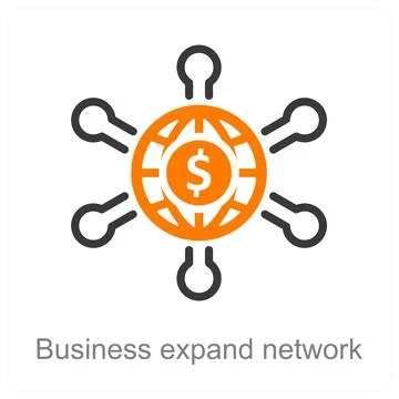 Business expand network Stock Illustration