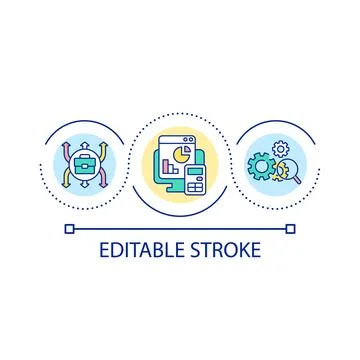 Business expansion loop concept icon 스톡 일러스트