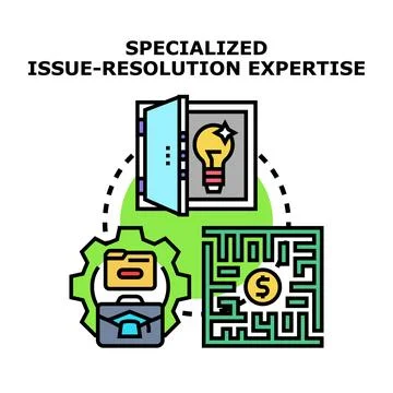 Business expertise resolving complex issues with creative solutions Stock Illustration
