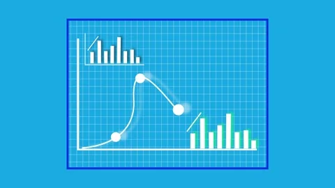 Business exponential growth chart animation data visualization financial pr.. Video stock 321444688