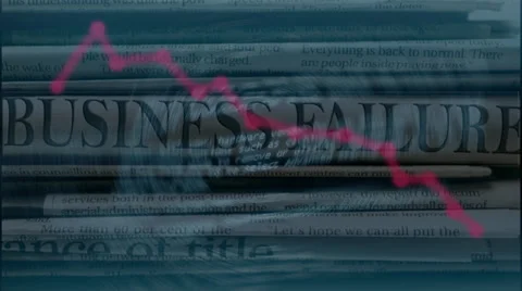 BUSINESS FAILURE GRAPH DOWN Stock Footage 34100756