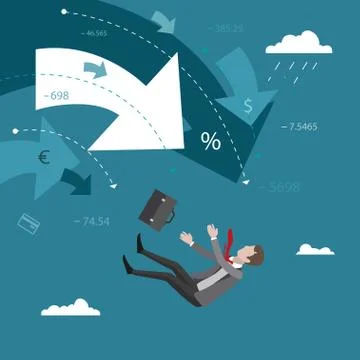 Business failure Stock Illustration