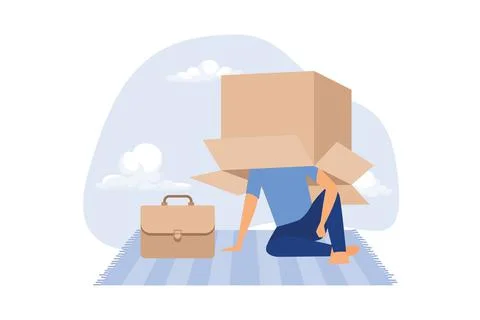 Business failure, work mistake or misfortune and unlucky, bankruptcy or fail  Stock Illustration