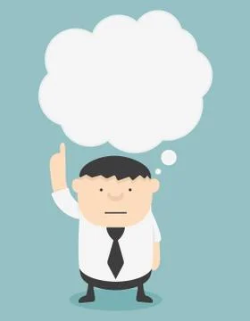Business fat with speech bubbles Stock Illustration