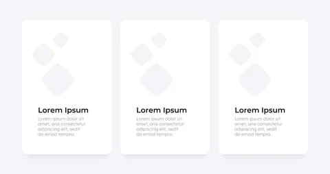 Business feature cards layout template Stock Illustration