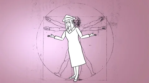 Business Female Character After Effects stock