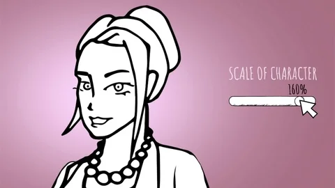 Business Female - Doodle Character After Effects stock