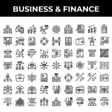 Business &amp; finance icon set include teamwork, money, coin, payment, investmen Stock-Illustration