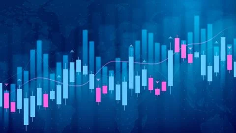 Business financial chart or graph Stock Illustration