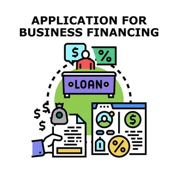 Business financing application process for company development 스톡 일러스트
