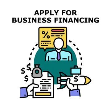 Business financing application process for company development Stock Illustration