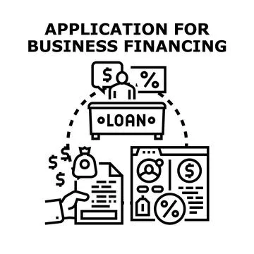 Business financing application process for company development 库存插图