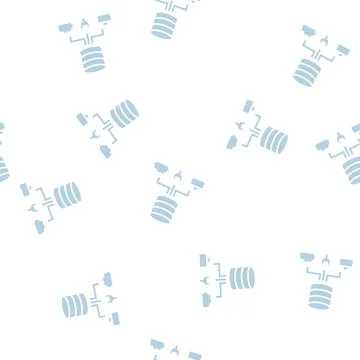 Business, fix and cloud storage digital processing glyph seamless pattern 스톡 일러스트