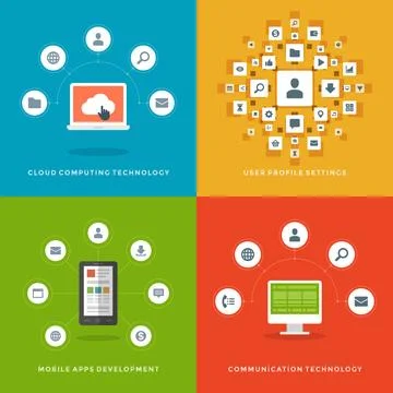 Business flat design vector illustrations イラスト素材