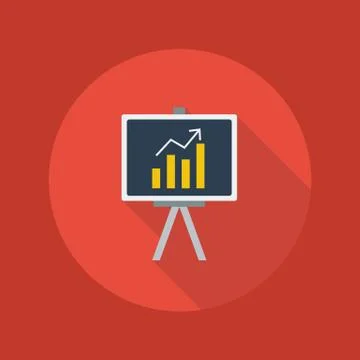 Business Flat Icon. Blackboard Stock Illustration