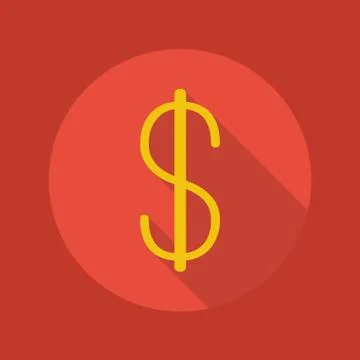 Business Flat Icon. Dollar Stock Illustration