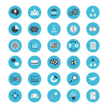 Business flat icon Illustrazione stock
