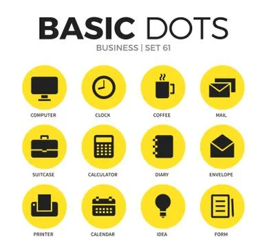 Business flat icons vector set Stock-Illustration