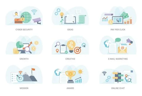 Business Flat Illustration Pack Stock-Illustration