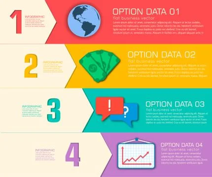Business flat infographic template with text fields. Vector Illu イラスト素材