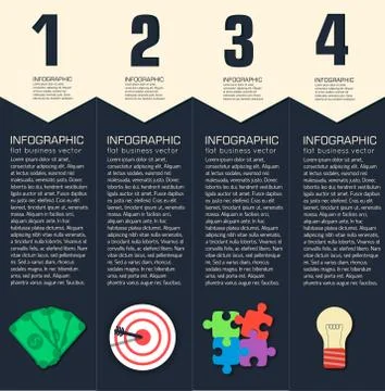 Business flat infographic template with text fields. Vector Illu イラスト素材