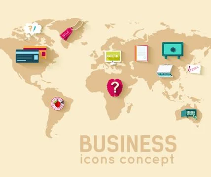 Business flat infographic template with text fields. Vector Illu Stock Illustration