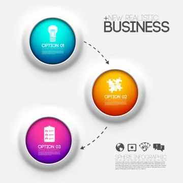 Business flat infographic template with text fields. Vector Illu Stock Illustration