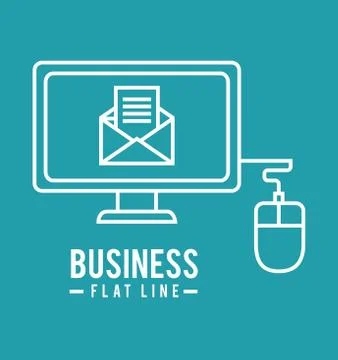 Business flat line design イラスト素材