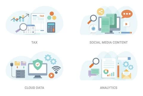Business Flat Vector Illustration Stock Illustration