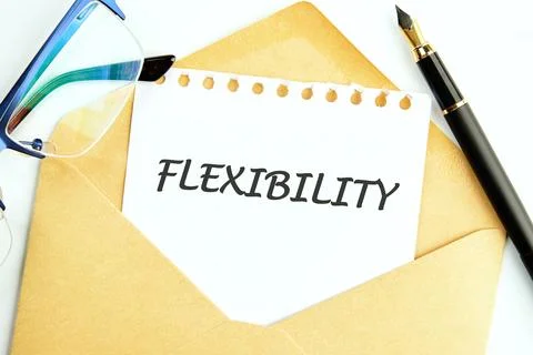 Business flexibility concept. Copy space. Flexibility symbol. Concept word Fl Fotos de archivo