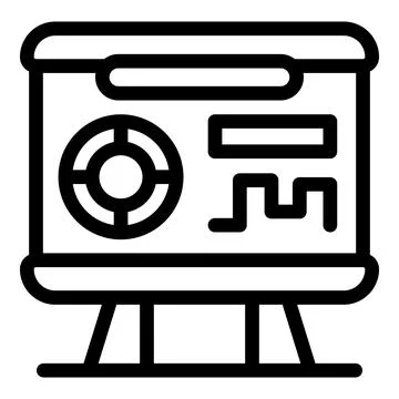 Business flipchart showing analytical data and progress chart Ilustración de archivo