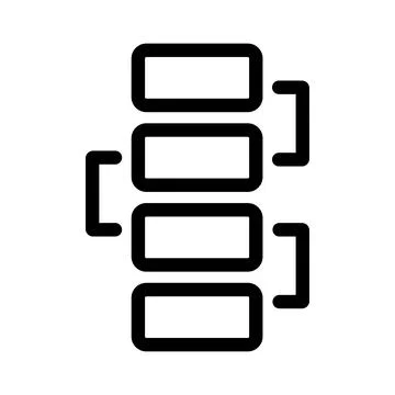 Business, flow, workflow icon. Black vector graphics. 스톡 일러스트
