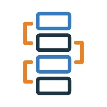 Business, flow, workflow icon. Editable vector logo. Stock Illustration