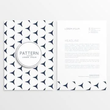 Business flyer with pattern shape Stock Illustration