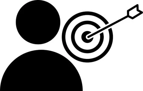 Business focus target icon vector. Stock Illustration