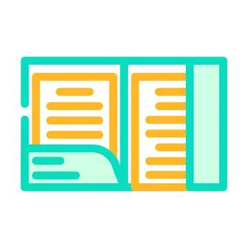 Business folder color icon vector illustration Stock Illustration