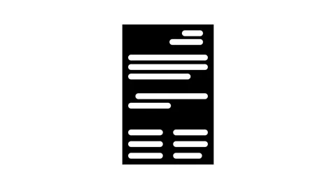 Business folder glyph icon animation Stock Footage 326747429