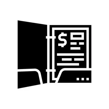 Business folder glyph icon vector illustration Illustrazione stock